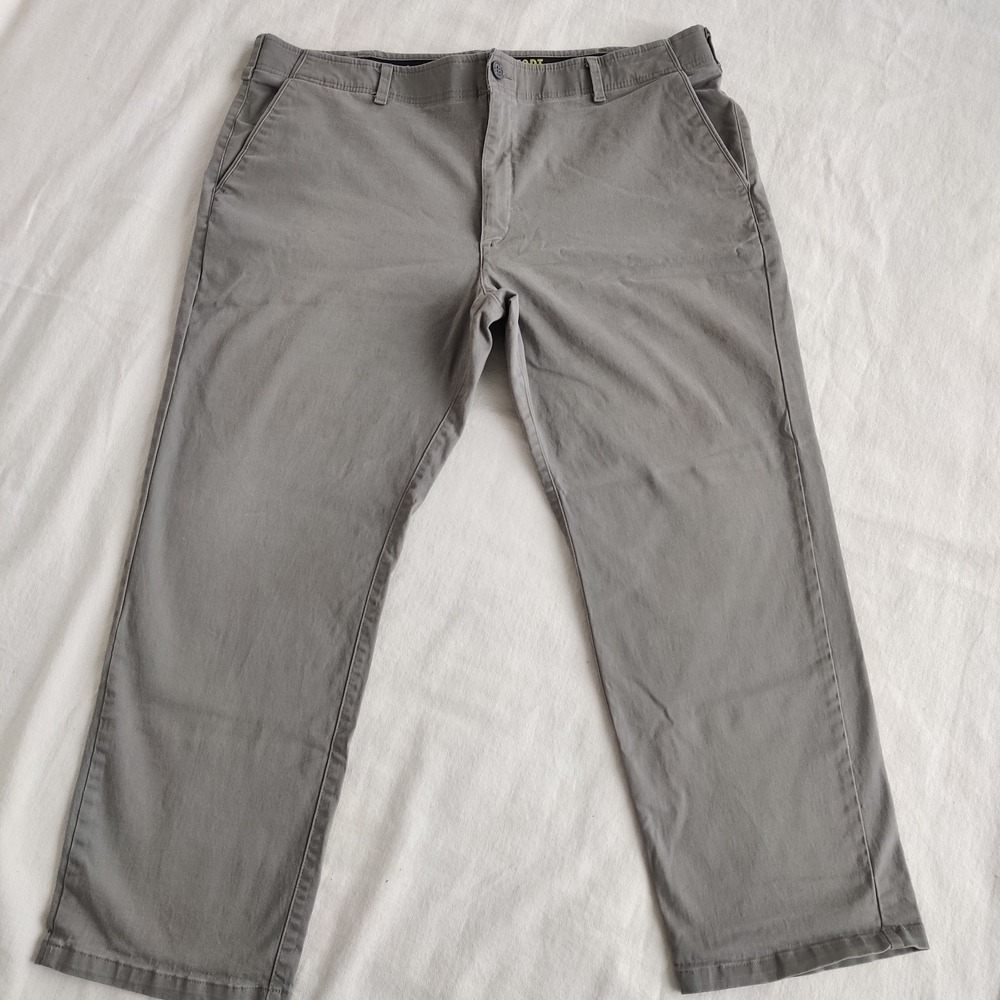 Lee Extreme Comfort Straight Fit Chino Pants Mens 41 X 27 Brown Stretch Pockets